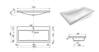 Раковина Эстет Monaco silk ФР-00014948 100см белый
